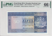 Hong Kong, 50 Dollars, 1980, UNC, p184f
PMG 66 EPQ
Estimate: USD 100-200