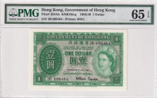 Hong Kong, 1 Dollar, 1956/1959, UNC, p324Ab
PMG 65 EPQ
Estimate: USD 75-150