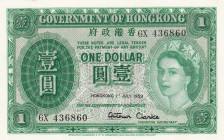 Hong Kong, 1 Dollar, 1959, UNC, p324Ab
Queen Elizabeth II. Potrait
Estimate: USD 40-80