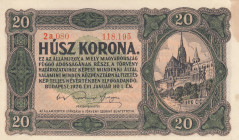 Hungary, 20 Korona, 1920, UNC(-), p61
Stained
Estimate: USD 15-30
