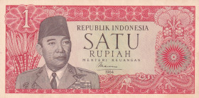 Indonesia, 1 Rupiah, 1964, UNC, p80
Slightly stained
Estimate: USD 20-40
