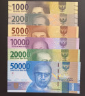 Indonesia, 1.000-2.000-5.000-10.000-20.000-50.000 Rupiah, 2016, UNC, (Total 6 banknotes)
Estimate: USD 25-50