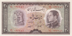 Iran, 20 Rials, 1954, UNC, p65
Estimate: USD 20-40