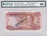 Jersey, 20 Pounds, 1978, UNC, p14aCS1, SPECIMEN
NPGS 66 EPQ, Collector Series Specimen, Queen Elizabeth II. Potrait
Estimate: USD 100-200