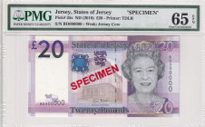 Jersey, 20 Pounds, 2010, UNC, p35s, SPECIMEN
PMG 65 EPQ, Queen Elizabeth II. Potrait
Estimate: USD 50-100