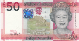 Jersey, 50 Pounds, 2010, UNC, p36a
Queen Elizabeth II. Potrait
Estimate: USD 75-150