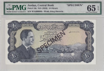 Jordan, 10 Dinars, 1959, UNC, p16s, SPECIMEN
PMG 65 EPQ
Estimate: USD 1500-3000