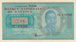 Katanga, 20 Francs, 1960, AUNC(-), p6a
Estimate: USD 130-260