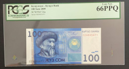 Kyrgyzstan, 100 Som, 2009, UNC, p26a
PCGS 66 PPQ
Estimate: USD 25-50