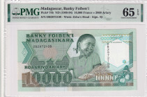 Madagascar, 10.000 Francs-2.000 Ariary, 1988/1994, UNC, p74b
PMG 65 EPQ
Estimate: USD 100-200