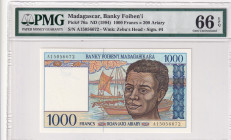 Madagascar, 1.000 Francs=200 Ariary, 1994, UNC, p76a
PMG 66 EPQ
Estimate: USD 25-50