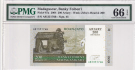 Madagascar, 200 Ariary, 2004, UNC, p87a
PMG 66 EPQ
Estimate: USD 25-50