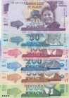 Malawi, 20-50-100-200-500-1.000 Kwacha, 2012/2016, UNC, (Total 7 banknotes)
Estimate: USD 15-30
