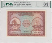 Maldives, 10 Rufiyaa, 1947, UNC, p5a
PMG 64 EPQ
Estimate: USD 225-450