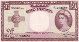 Malta, 1 Pound, 1949, XF(+), p24a
Queen Elizabeth II. Potrait
Estimate: USD 250-500
