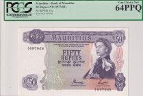 Mauritius, 50 Rupees, 1973/1982, UNC, p33c
PCGS 64 PPQ
Estimate: USD 300-600
