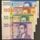 Morocco, 20-50-100-200 Dirhams, 2012, UNC, p74; p75; p76; p77, (Total 4 banknotes)
Estimate: USD 60-120