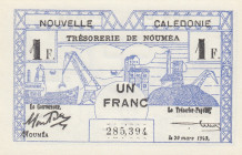 New Caledonia, 1 Francs, 1943, UNC, p55b
Estimate: USD 50-100
