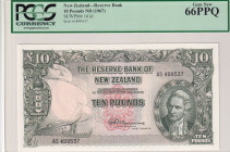 New Zealand, 10 Pounds, 1967, UNC, p161d
PCGS 66 PPQ
Estimate: USD 350-700