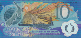 New Zealand, 10 Dollars, 2000, AUNC, p190a
Polymer plastics banknote
Estimate: USD 30-60