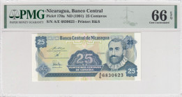Nicaragua, 25 Centavos, 1991, UNC, p170a
PMG 66 EPQ
Estimate: USD 20-40