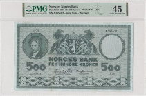 Norway, 500 Kroner, 1971/1976, VF, p34f
PMG 45
Estimate: USD 650-1300