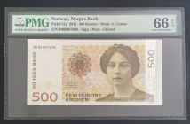 Norway, 500 Kroner, 2015, UNC, p51g
PMG 66 EPQ
Estimate: USD 100-200