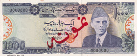 Pakistan, 1.000 Rupees, 1986/2006, UNC(-), p43, SPECIMEN
Slightly stained
Estimate: USD 25-50