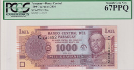 Paraguay, 1.000 Guaranies, 2004, UNC, p222a
PCGS 67 PPQ, High Condition
Estimate: USD 25-50