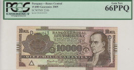 Paraguay, 10.000 Guaranies, 2005, UNC, p224b
PCGS 66 PPQ
Estimate: USD 25-50