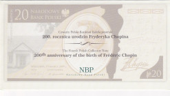 Poland, 20 Zlotych, 2009, UNC, p181, FOLDER
200th Anniversary of the birth of Frederic Chopin
Estimate: USD 25-50