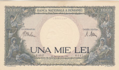Romania, 1.000 Lei, 1941, AUNC(+), p52a
There are light stains and dents
Estimate: USD 15-30