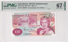 Saint Helena, 10 Pounds, 2012, UNC, p12b
PMG 67 EPQ, High Condition, Commemorative, Queen Elizabeth II. Potrait
Estimate: USD 60-120