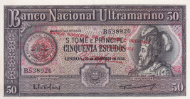 Saint Thomas & Prince, 50 Escudos, 1976, AUNC, p45
Estimate: USD 75-150