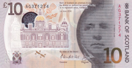 Scotland, 10 Pounds, 2016, UNC, p131
Polymer plastics banknote, Bank of Scotland
Estimate: USD 25-50