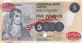 Scotland, 5 Pounds, 1971, UNC, p205s, SPECIMEN
Stained
Estimate: USD 80-160