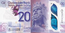 Scotland, 20 Pounds, 2019, UNC, pNew
Polymer plastics banknote, Clydesdale Bank
Estimate: USD 40-80