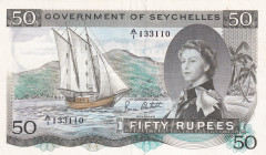 Seychelles, 50 Rupees, 1972, XF(+), p17d
Queen Elizabeth II. Potrait
Estimate: USD 350-700