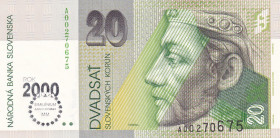 Slovakia, 20 Korun, 1993, UNC, p34
Estimate: USD 40-80
