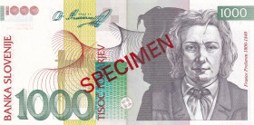 Slovenia, 1.000 Tolarjev, 1992, UNC, p17s, SPECIMEN
Estimate: USD 125-250