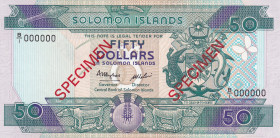 Solomon Islands, 50 Dollars, 1986, UNC, p17s, SPECIMEN
Estimate: USD 30-60