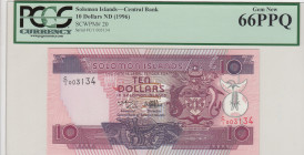 Solomon Islands, 10 Dollars, 1996, UNC, p20
PCGS 66 PPQ
Estimate: USD 25-50