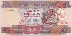 Solomon Islands, 20 Dollars, 1996, UNC, p21s, SPECIMEN
Estimate: USD 50-100
