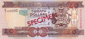 Solomon Islands, 20 Dollars, 2004, UNC, p28s, SPECIMEN
Estimate: USD 50-100