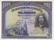 Spain, 1.000 Pesetas, 1928, AUNC, p78
Estimate: USD 30-60