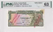 Syria, 5 Pounds, 1963, UNC, p94as, SPECIMEN
PMG 63
Estimate: USD 400-800