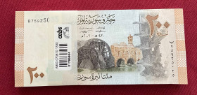 Syria, 200 Pounds, 2009, UNC, p114, BUNDLE
(Total 100 consecutive banknotes)
Estimate: USD 25-50
