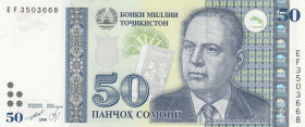Tajikistan, 50 Somoni, 1999, UNC, p18a
Estimate: USD 20-40