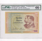 Thailand, 100 Baht, 2002, UNC, p110
PMG 66 EPQ, Commemorative banknot
Estimate: USD 25-50