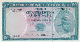Timor, 50 Escudos, 1967, UNC, p27a
Estimate: USD 30-60